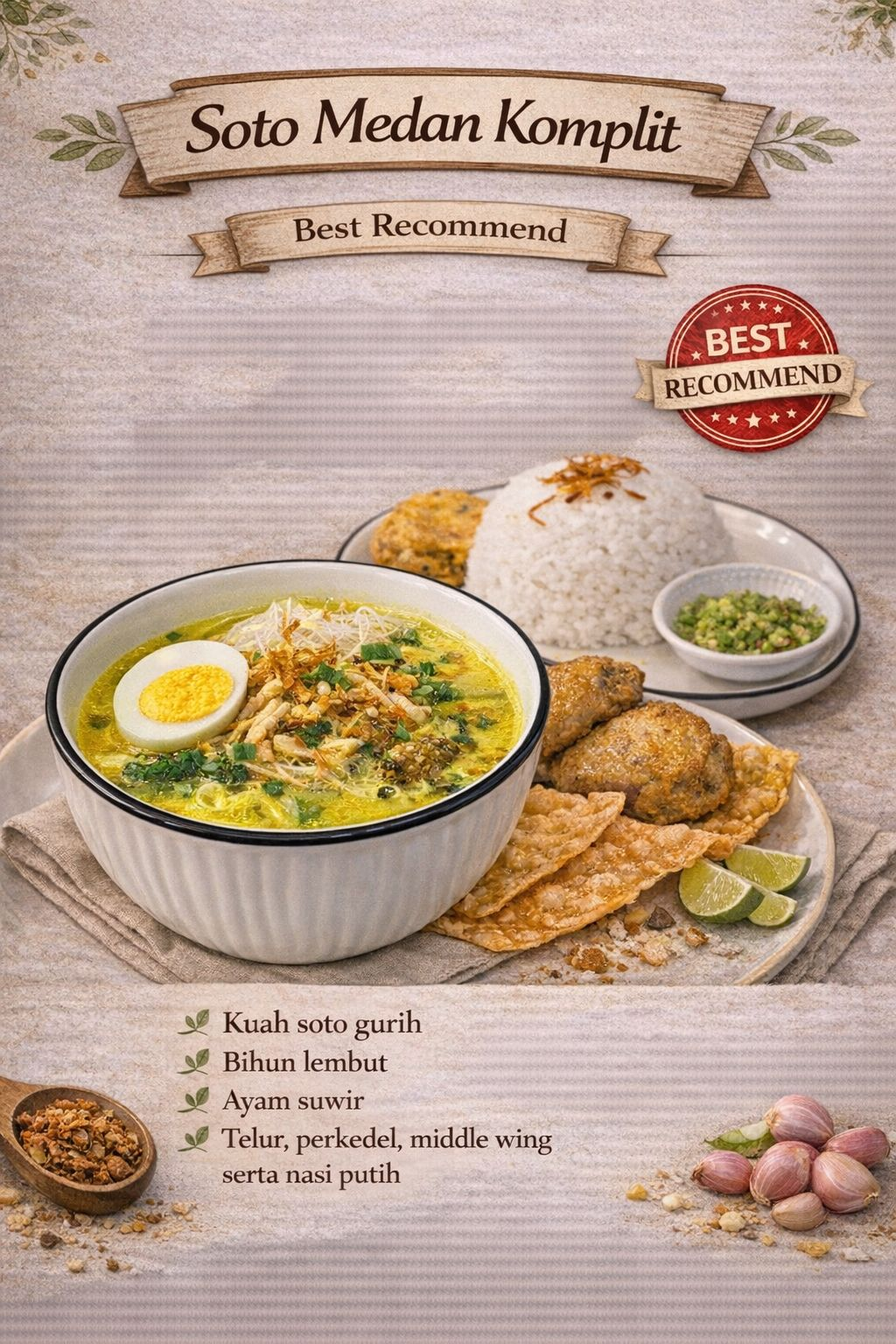 Soto Medan Komplit